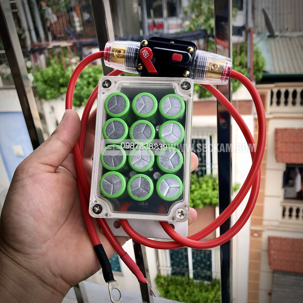 Box siêu tụ điện SECKAM 16V xả 80A khởi động xe hơi: 1.450.000 2 Siêu tụ điện SECKAM khởi động ô tô