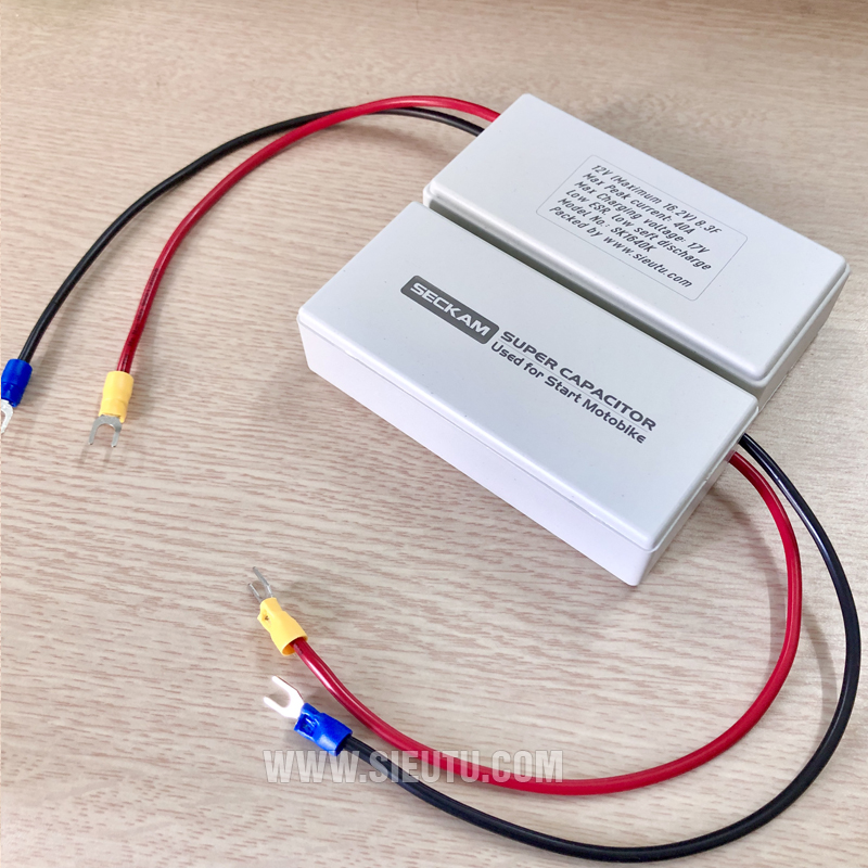 Hộp Siêu tụ điện KAMCAP cao cấp 16V xả 40A: 385.000 6 Super Capacitor 16.2V 8.3F peak current 40A kamcap brand