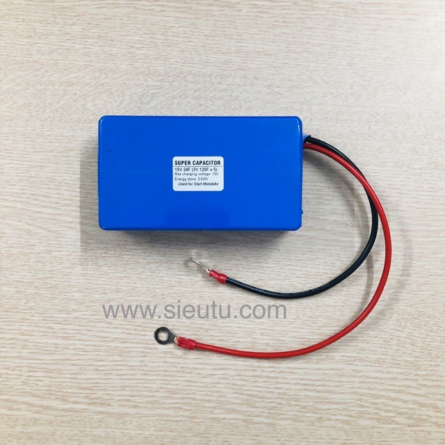 Hộp Siêu tụ điện 12V (max 16V) 8.3F xả 40A: 385.000đ 2 Hộp siêu tụ điện 8.3F xả 40A chống nước