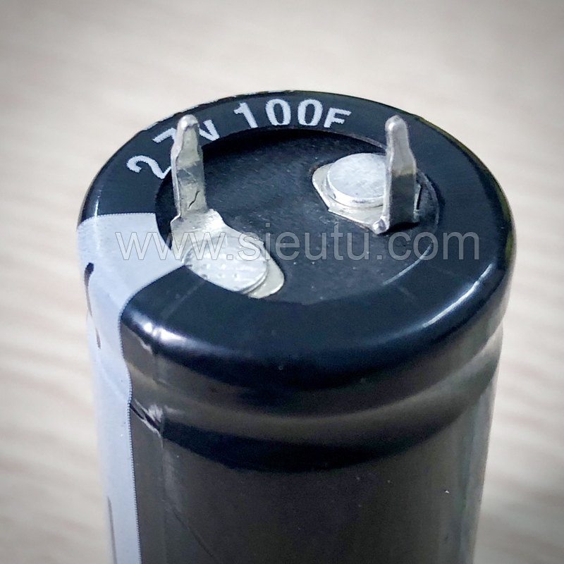 Kích thước chân của Siêu tụ điện 2.7V 100F