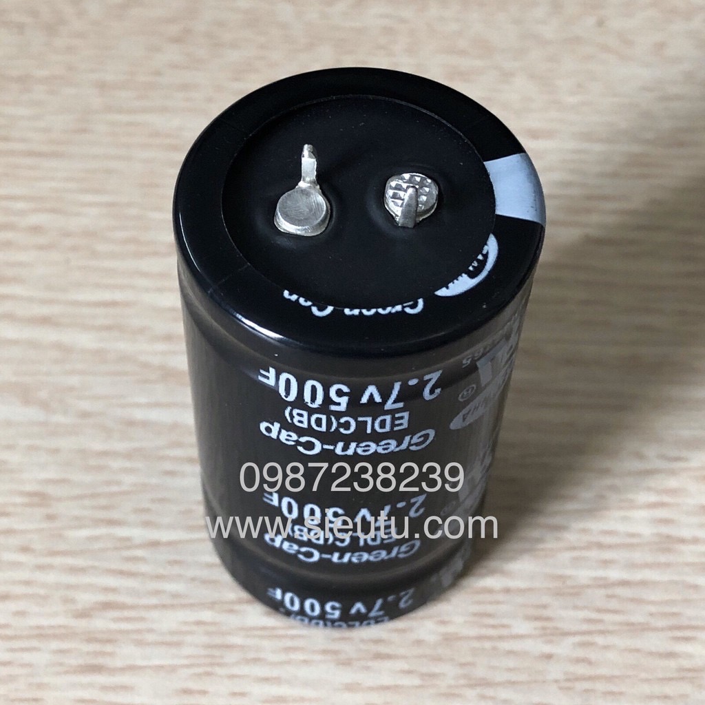 Siêu tụ điện Green Cap 2.7V 500F size 35*60 giá tốt nhất thị trường Siêu tụ điện Green Cap 2.7V 500F size 35*60